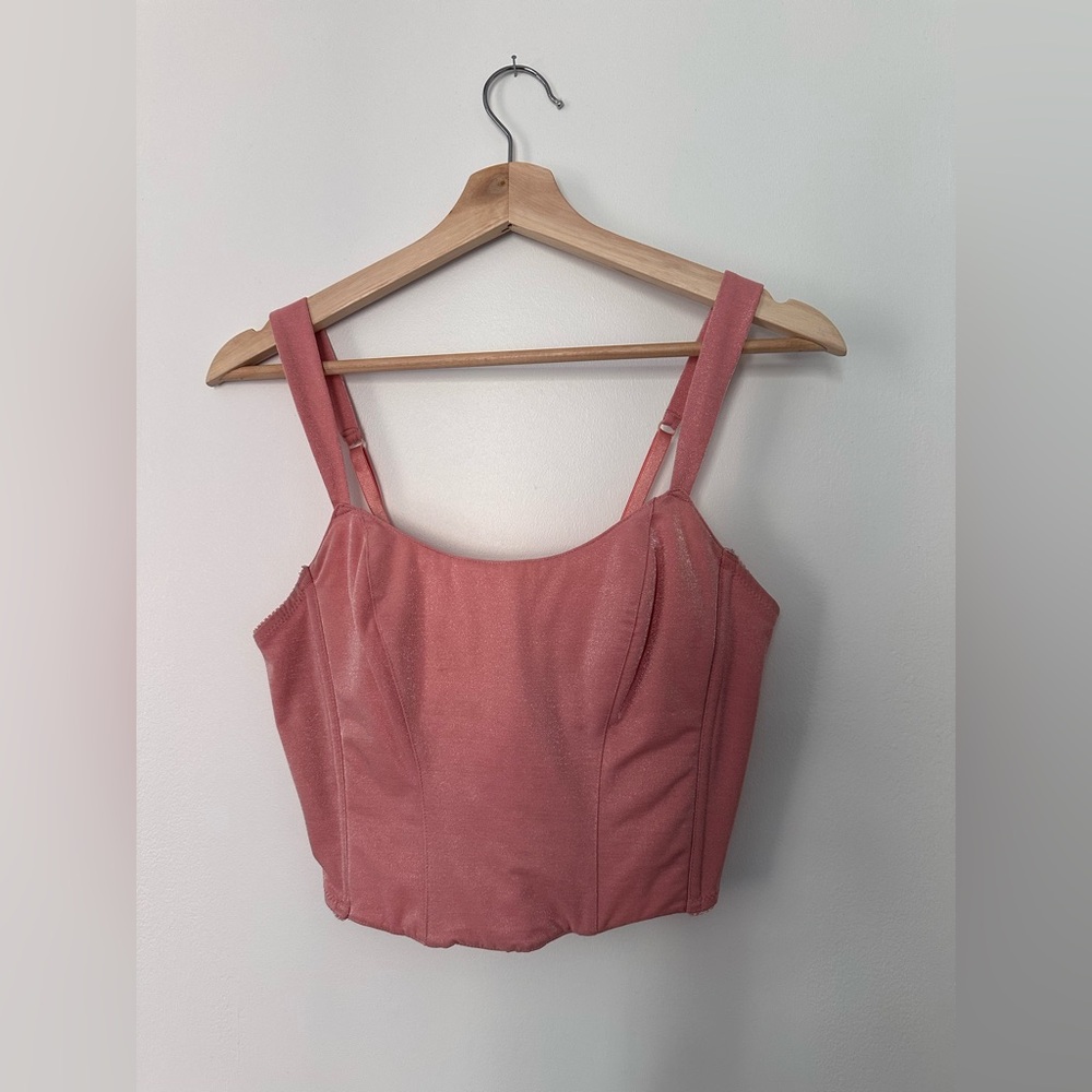 Vintage Victorias Secret Corset Bustier Crop Top Stretch 34B Y2K 90s - Picture 3 of 9